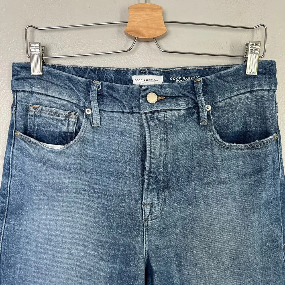 Good American Light Blue Boot Cut Jeans - Picture 4 of 11